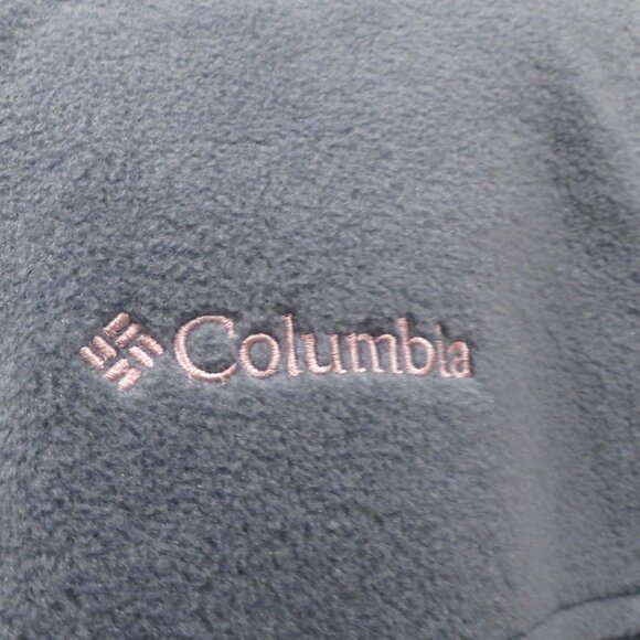 Men Large Blue Vest Columbia Fleece Lone Ridge Zipper Pocket Lightweight Warm - Picture 3 of 13